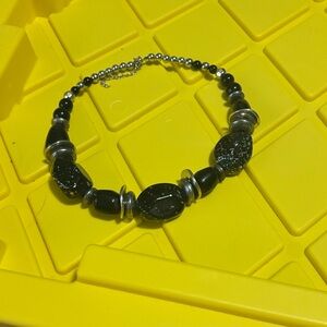 Paparazzi Elegant Black and Silver Beaded Necklace